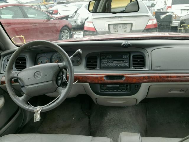 2MELM75WXVX639999 - 1997 MERCURY GRAND MARQ RED photo 9