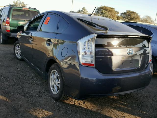 JTDKN3DU9B0255158 - 2011 TOYOTA PRIUS CHARCOAL photo 3