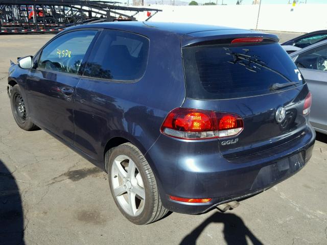 WVWBB7AJ4CW219645 - 2012 VOLKSWAGEN GOLF BLUE photo 3