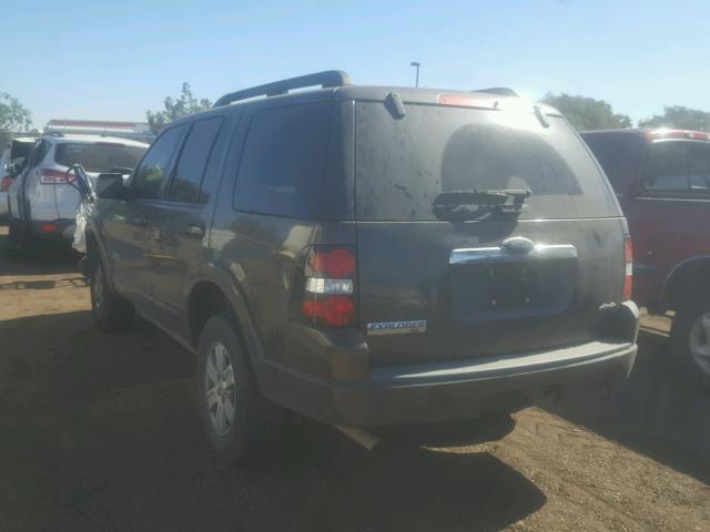 1FMEU73E98UA59266 - 2008 FORD EXPLORER X BROWN photo 3