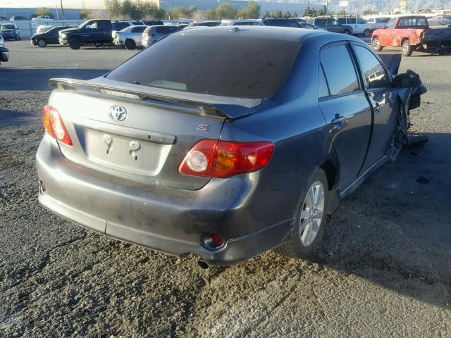 1NXBU4EE6AZ269859 - 2010 TOYOTA COROLLA BA GRAY photo 4