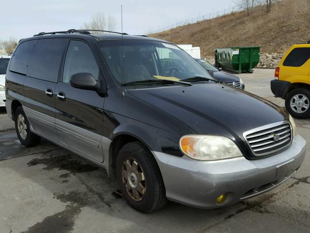 KNDUP131326313048 - 2002 KIA SEDONA EX BLACK photo 1