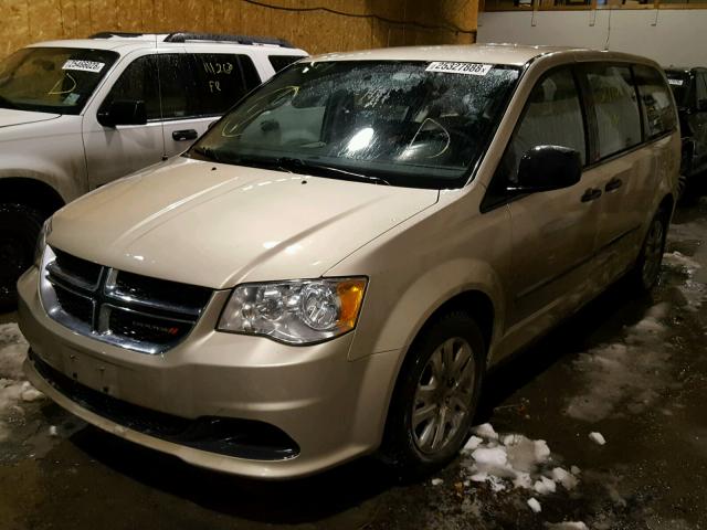 2C4RDGBG5ER167739 - 2014 DODGE GRAND CARA GOLD photo 2