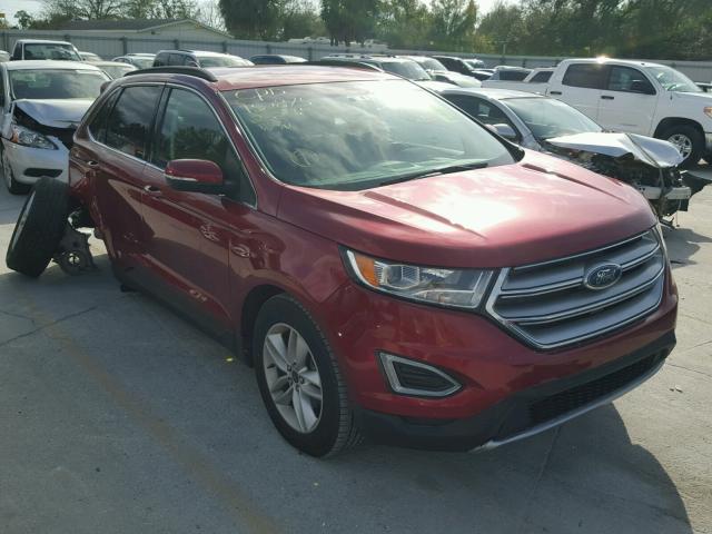 2FMTK3J8XFBB46907 - 2015 FORD EDGE SEL RED photo 1