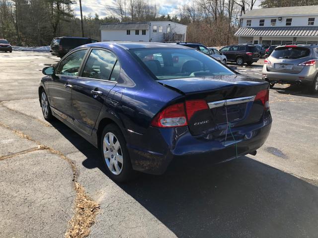 2HGFA16569H537479 - 2009 HONDA CIVIC LX BLUE photo 3