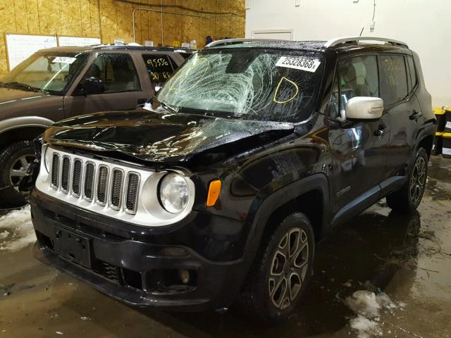 ZACCJBDT6GPD35066 - 2016 JEEP RENEGADE L BLACK photo 2