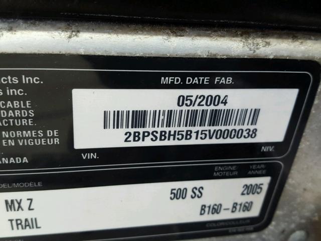 2BPSBH5B15V000038 - 2005 SKID MXZ BLACK photo 20