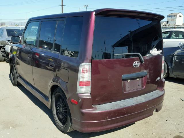 JTLKT324964053299 - 2006 TOYOTA SCION BURGUNDY photo 3