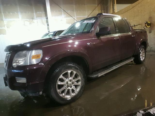 1FMEU53887UA24618 - 2007 FORD EXPLORER S MAROON photo 2