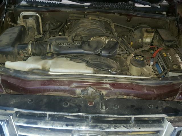 1FMEU53887UA24618 - 2007 FORD EXPLORER S MAROON photo 7