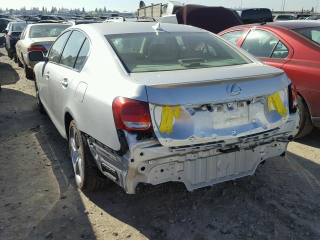 JTHBE96S880037587 - 2008 LEXUS GS 350 SILVER photo 3