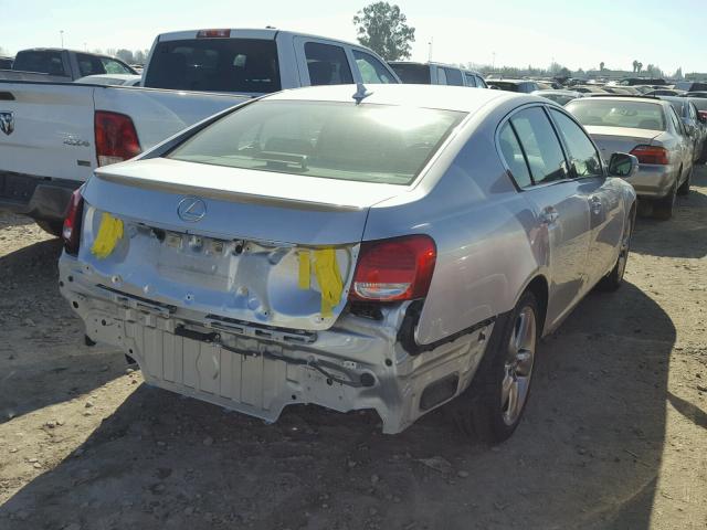 JTHBE96S880037587 - 2008 LEXUS GS 350 SILVER photo 4