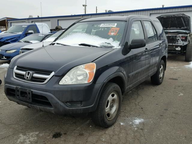 JHLRD78554C054342 - 2004 HONDA CR-V LX BLACK photo 2