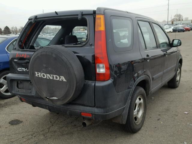 JHLRD78554C054342 - 2004 HONDA CR-V LX BLACK photo 4