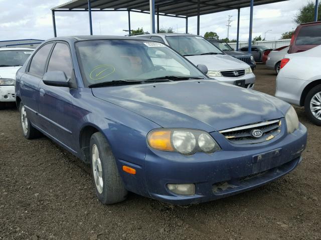 KNAFB161945134327 - 2004 KIA SPECTRA GS BLUE photo 1