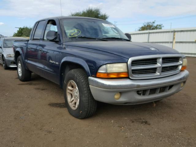 1B7HL48X42S551073 - 2002 DODGE DAKOTA QUA BLUE photo 1