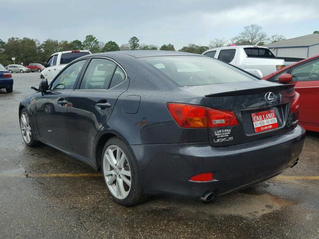 JTHBK262665012963 - 2006 LEXUS IS 250 BLUE photo 3