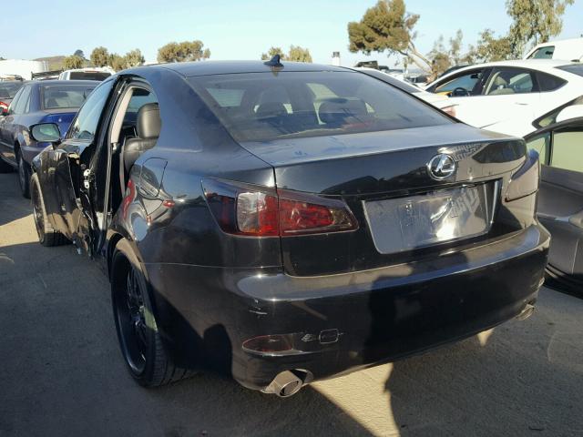 JTHBE262695023165 - 2009 LEXUS IS 350 BLACK photo 3