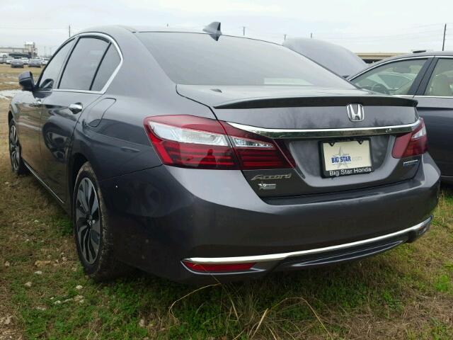 JHMCR6F59HC012973 - 2017 HONDA ACCORD HYB GRAY photo 3