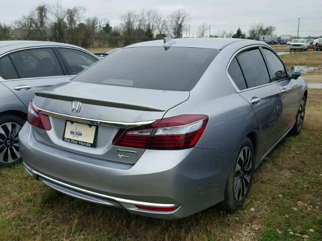 JHMCR6F53HC009079 - 2017 HONDA ACCORD HYB SILVER photo 4