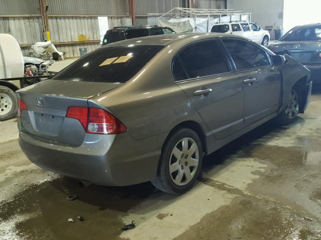 2HGFA16508H516402 - 2008 HONDA CIVIC LX GRAY photo 4