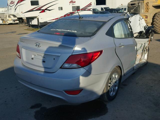 KMHCT4AE6GU044248 - 2016 HYUNDAI ACCENT SE SILVER photo 4