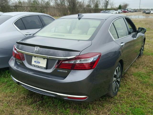 JHMCR6F50HC019312 - 2017 HONDA ACCORD HYB GRAY photo 4