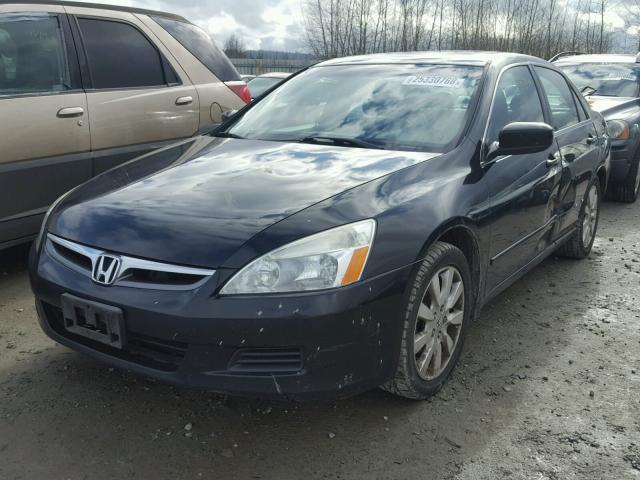 1HGCM66577A080538 - 2007 HONDA ACCORD EX BLACK photo 2