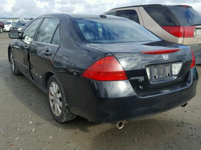 1HGCM66577A080538 - 2007 HONDA ACCORD EX BLACK photo 3