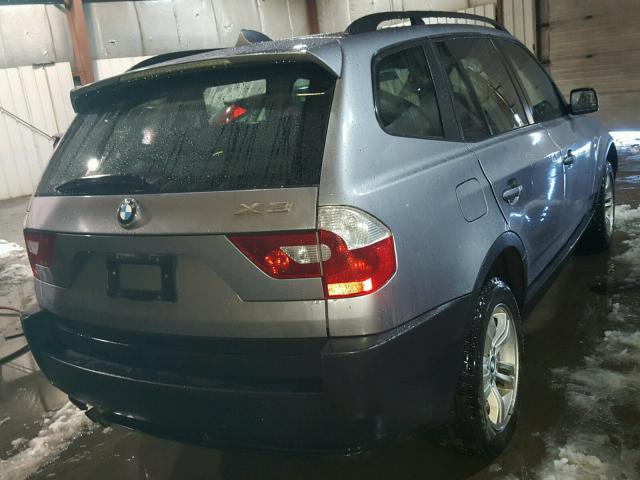WBXPA93475WD17184 - 2005 BMW X3 3.0I SILVER photo 4