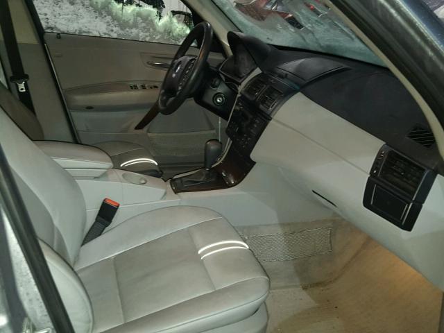WBXPA93475WD17184 - 2005 BMW X3 3.0I SILVER photo 5