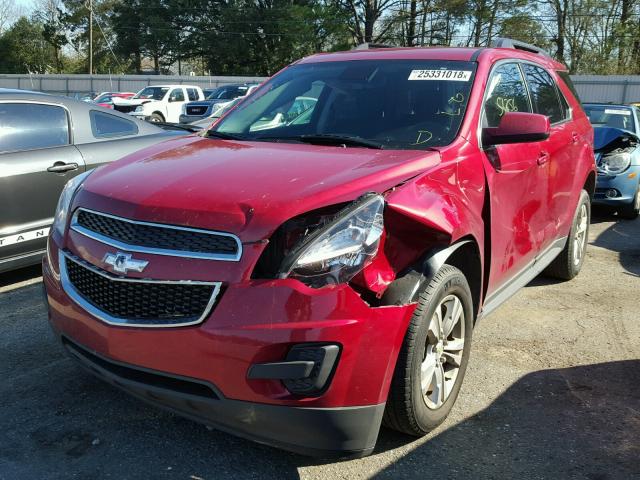 2GNALBEK8E6361337 - 2014 CHEVROLET EQUINOX LT RED photo 2