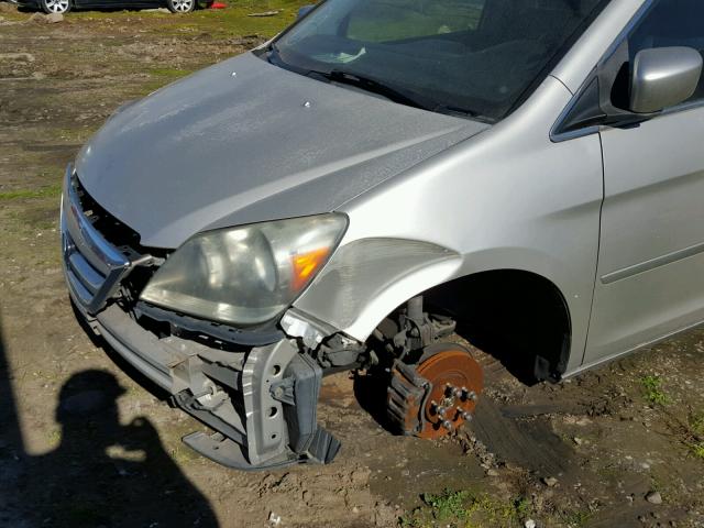 5FNRL38786B039009 - 2006 HONDA ODYSSEY EX SILVER photo 9