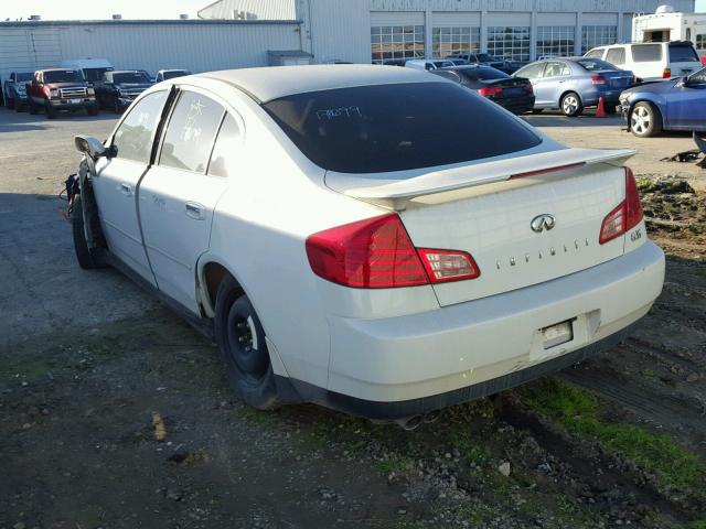 JNKCV51E94M101136 - 2004 INFINITI G35 WHITE photo 3