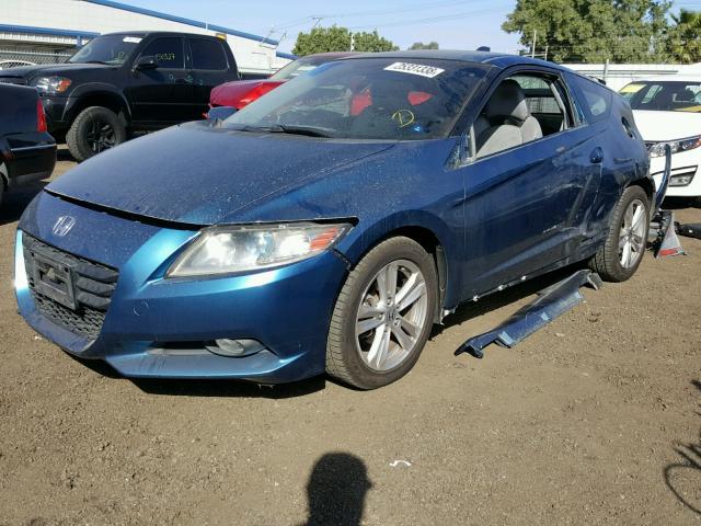 JHMZF1C66BS004412 - 2011 HONDA CR-Z EX BLUE photo 2