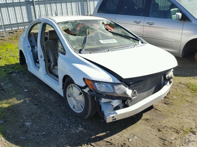 JHMFA36238S030321 - 2008 HONDA CIVIC HYBR WHITE photo 1