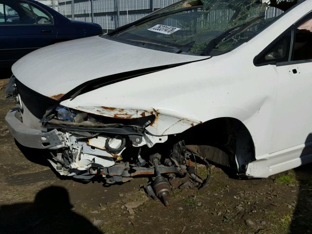 JHMFA36238S030321 - 2008 HONDA CIVIC HYBR WHITE photo 9