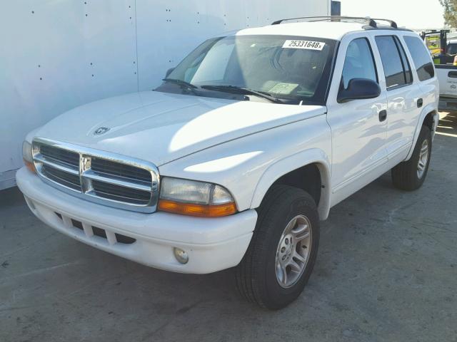 1D4HS48Z13F502303 - 2003 DODGE DURANGO SL WHITE photo 2