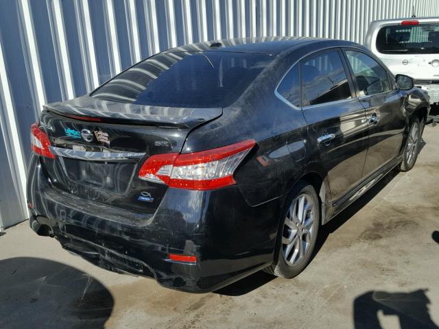 3N1AB7AP8DL560024 - 2013 NISSAN SENTRA S BLACK photo 4