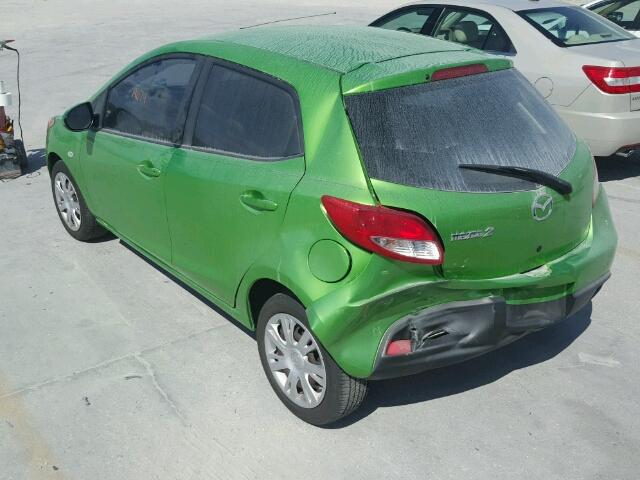 JM1DE1KY0D0156363 - 2013 MAZDA MAZDA2 GREEN photo 3