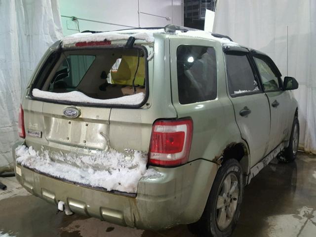 1FMCU93178KB00618 - 2008 FORD ESCAPE XLT GREEN photo 4