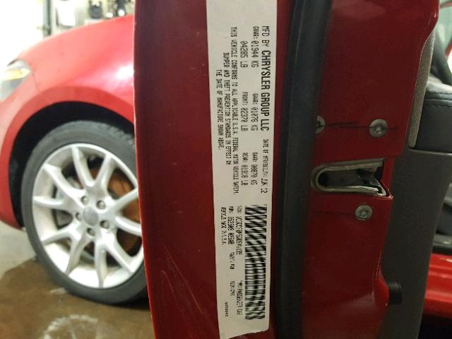 1C3CDFBH9DD641139 - 2013 DODGE DART SXT RED photo 10