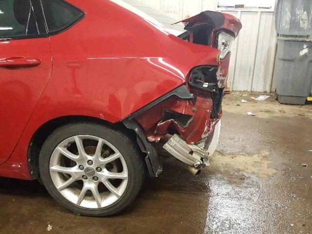 1C3CDFBH9DD641139 - 2013 DODGE DART SXT RED photo 9