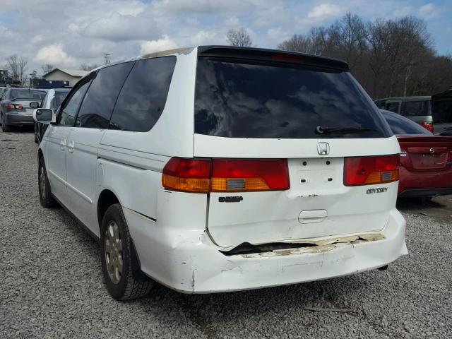 5FNRL18693B064749 - 2003 HONDA ODYSSEY EX WHITE photo 3