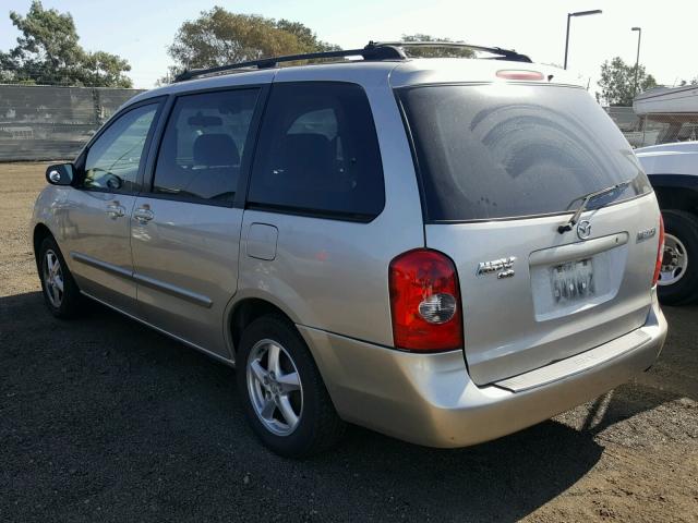 JM3LW28A130346994 - 2003 MAZDA MPV WAGON GOLD photo 3