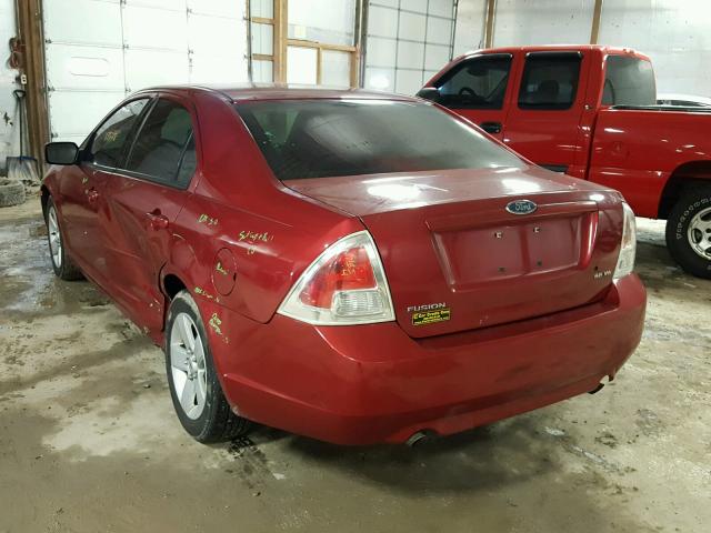 3FAFP07136R232157 - 2006 FORD FUSION SE RED photo 3