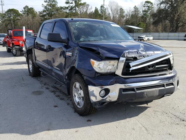 5TFEY5F17AX095242 - 2010 TOYOTA TUNDRA CRE BLUE photo 1