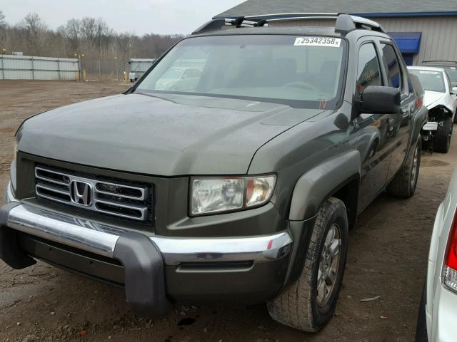 2HJYK164X6H501152 - 2006 HONDA RIDGELINE GREEN photo 2