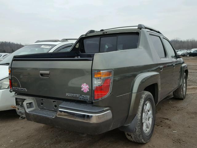 2HJYK164X6H501152 - 2006 HONDA RIDGELINE GREEN photo 4