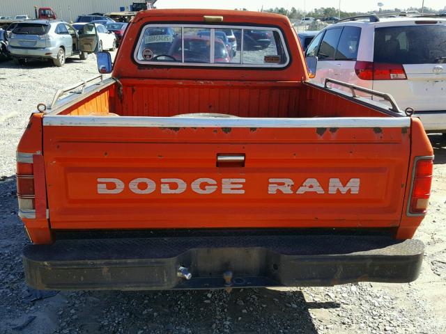 1B7FD14E3BS102944 - 1981 DODGE D-SERIES D ORANGE photo 6